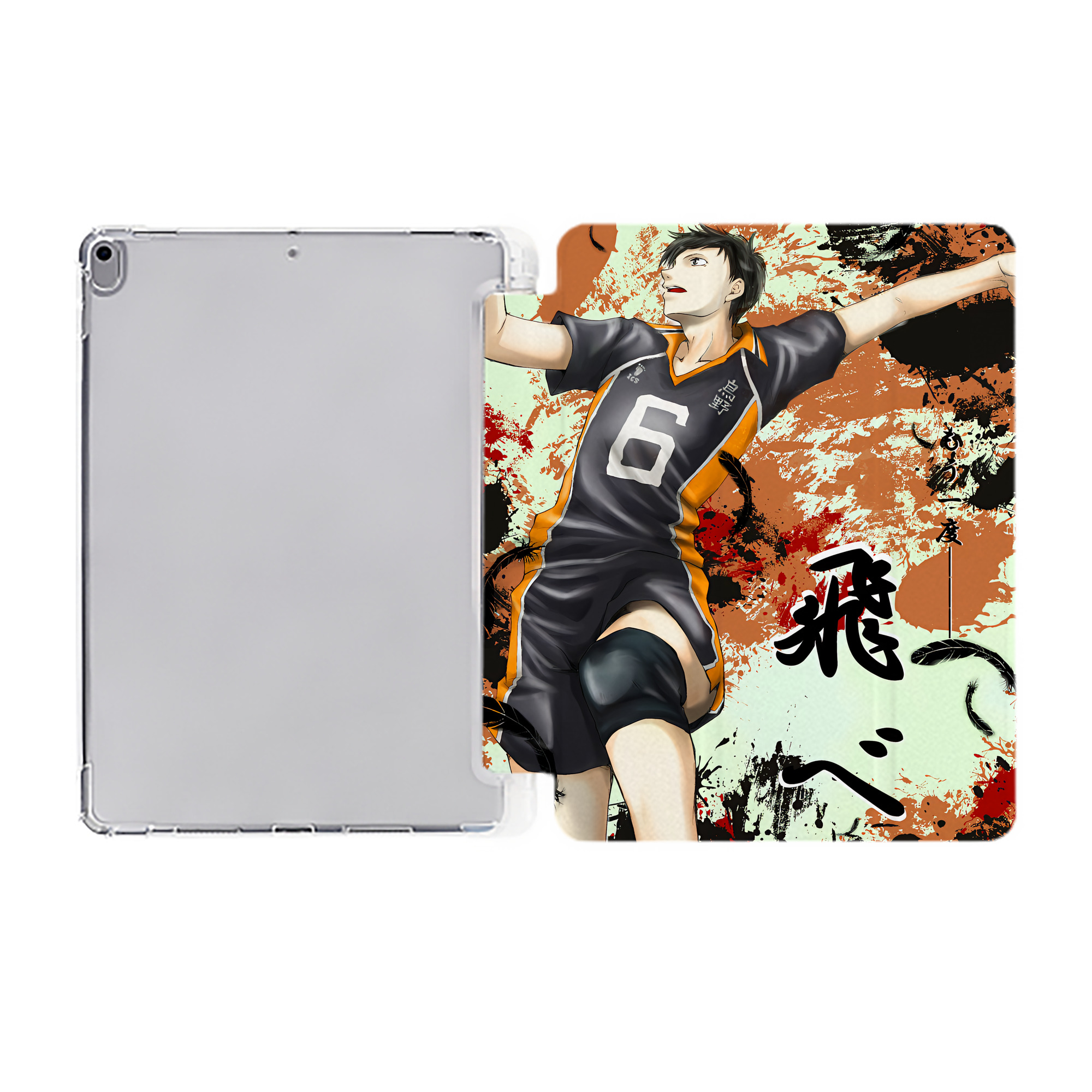 （画像用） ハイキュー!! Haikyu!! IPad ケース ペン収納付き 三つ折りスタンド PUレザー×シリコン 対応機種9.5/10.5/10.9インチ